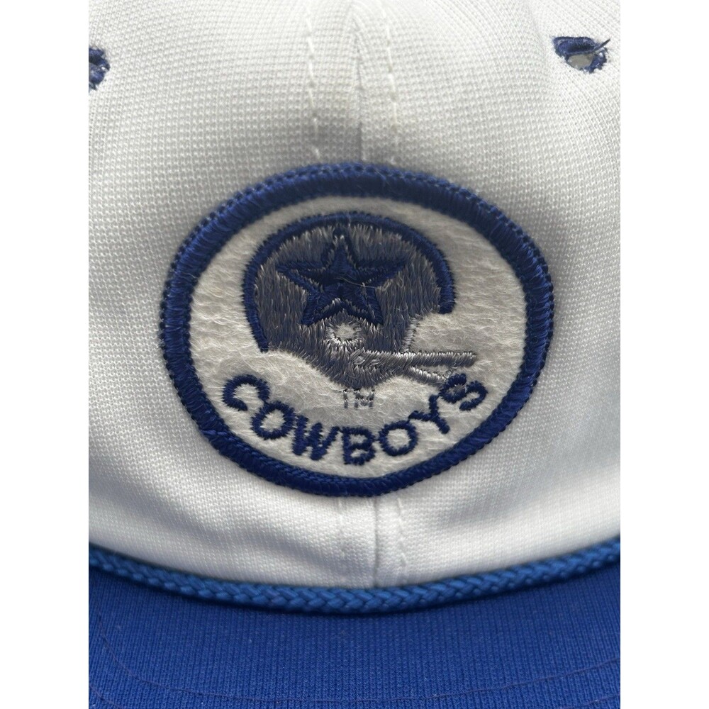 Vintage Dallas Cowboys Hat Cap Snapback White Sports Specialties Patch Rope